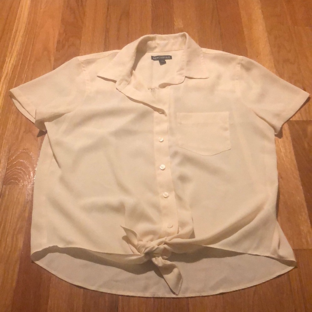 Cream Crop Blouse